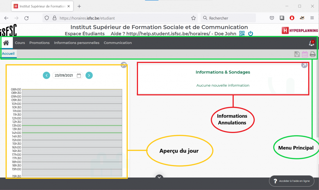 Horaire personnalisé